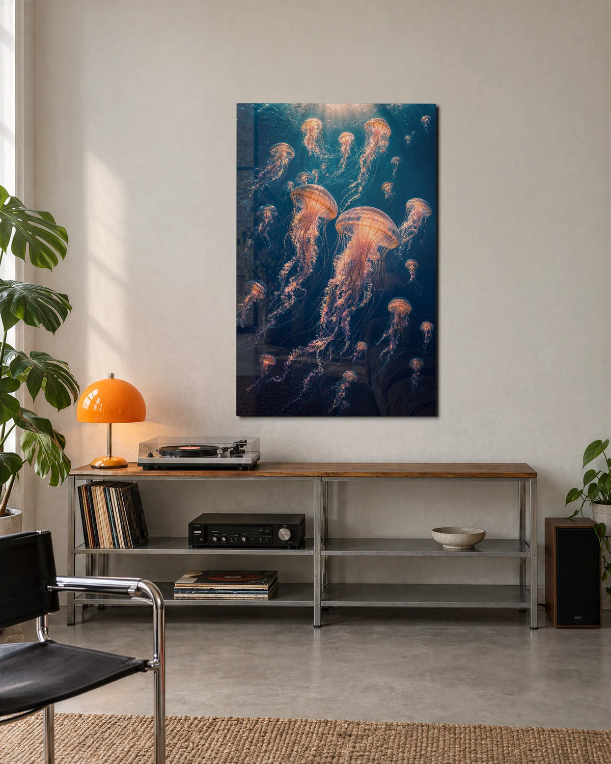 Lanterns Underwater — shown in a living space