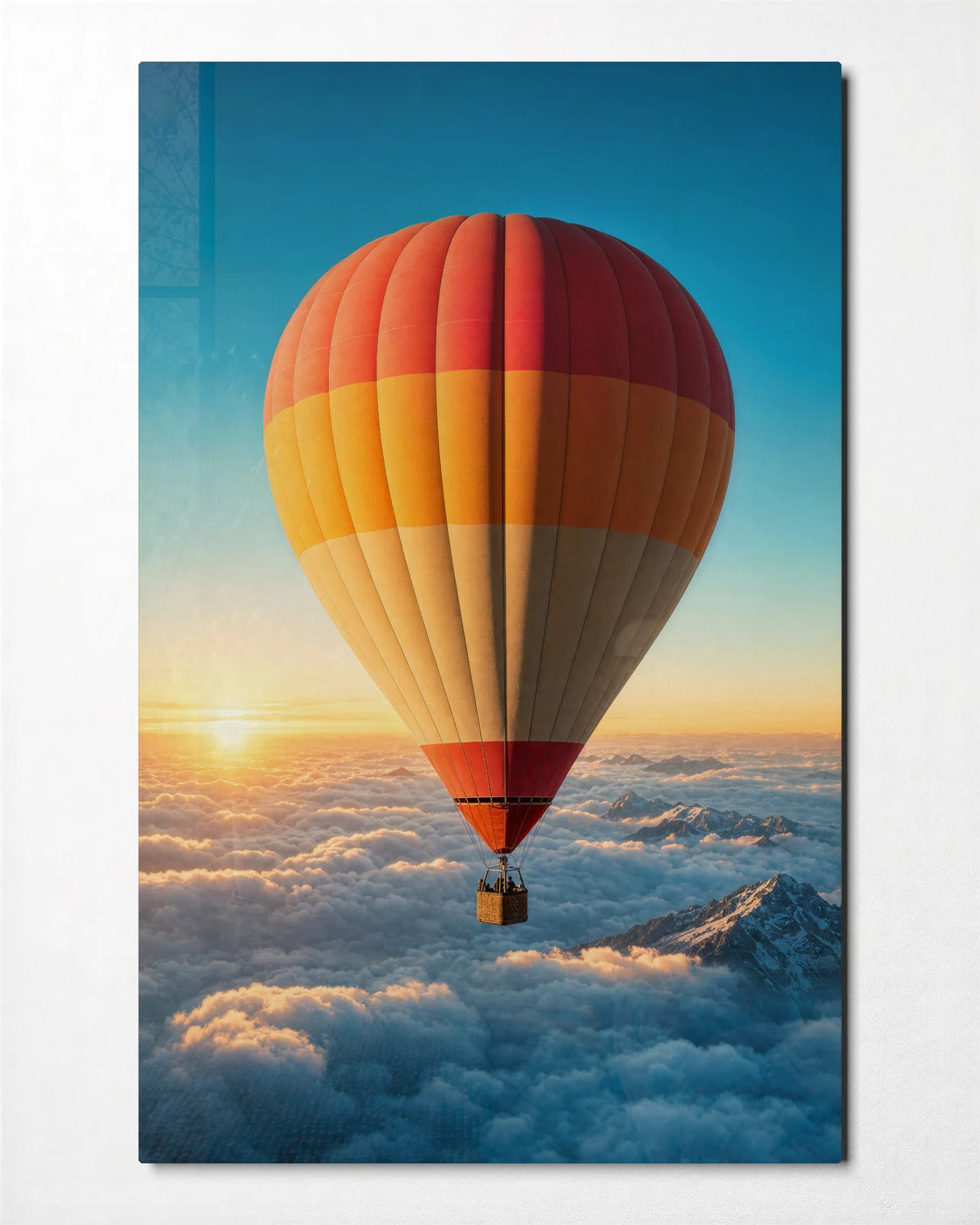 Above the Clouds — front view of glass wall art
