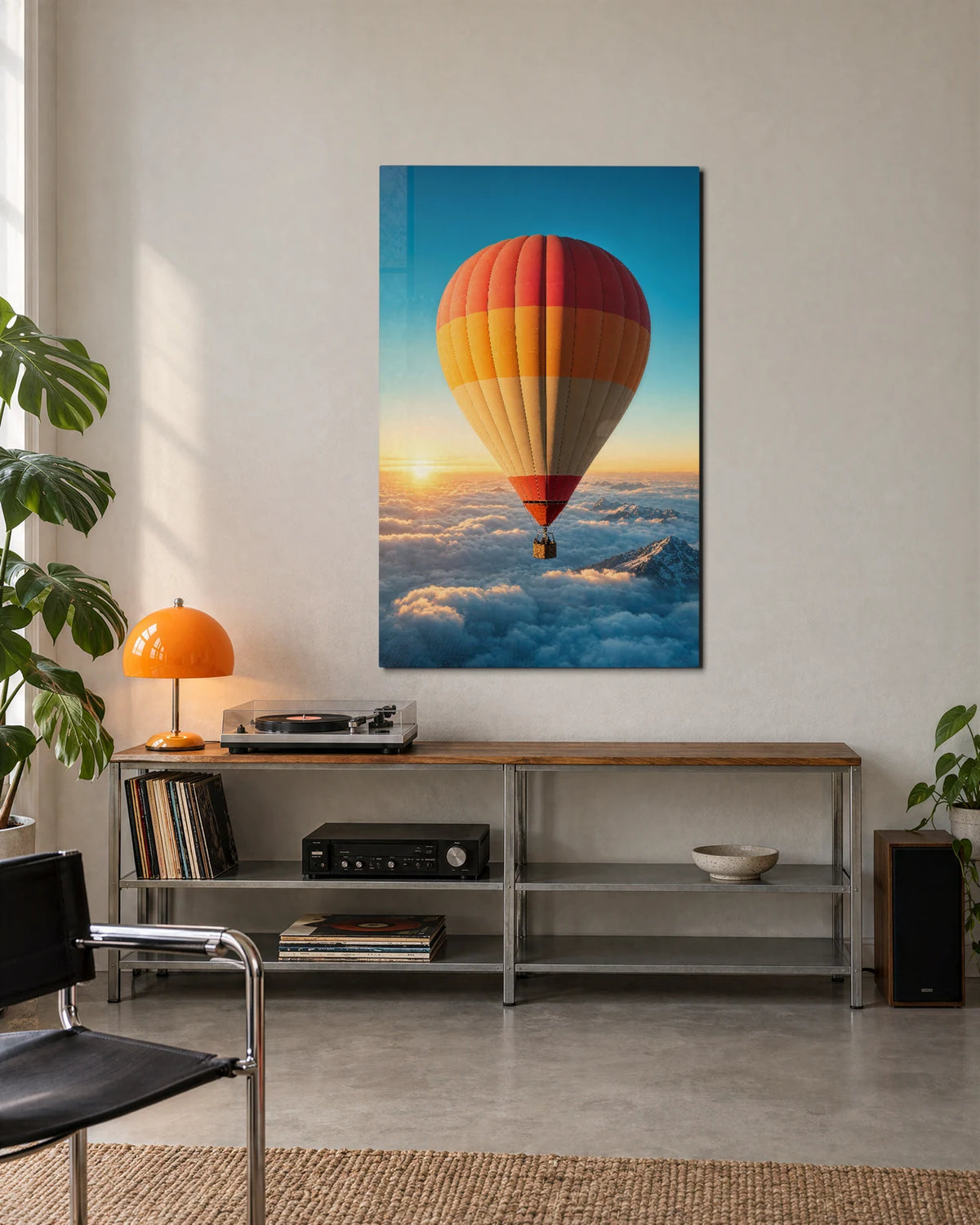 Above the Clouds — shown in a living space