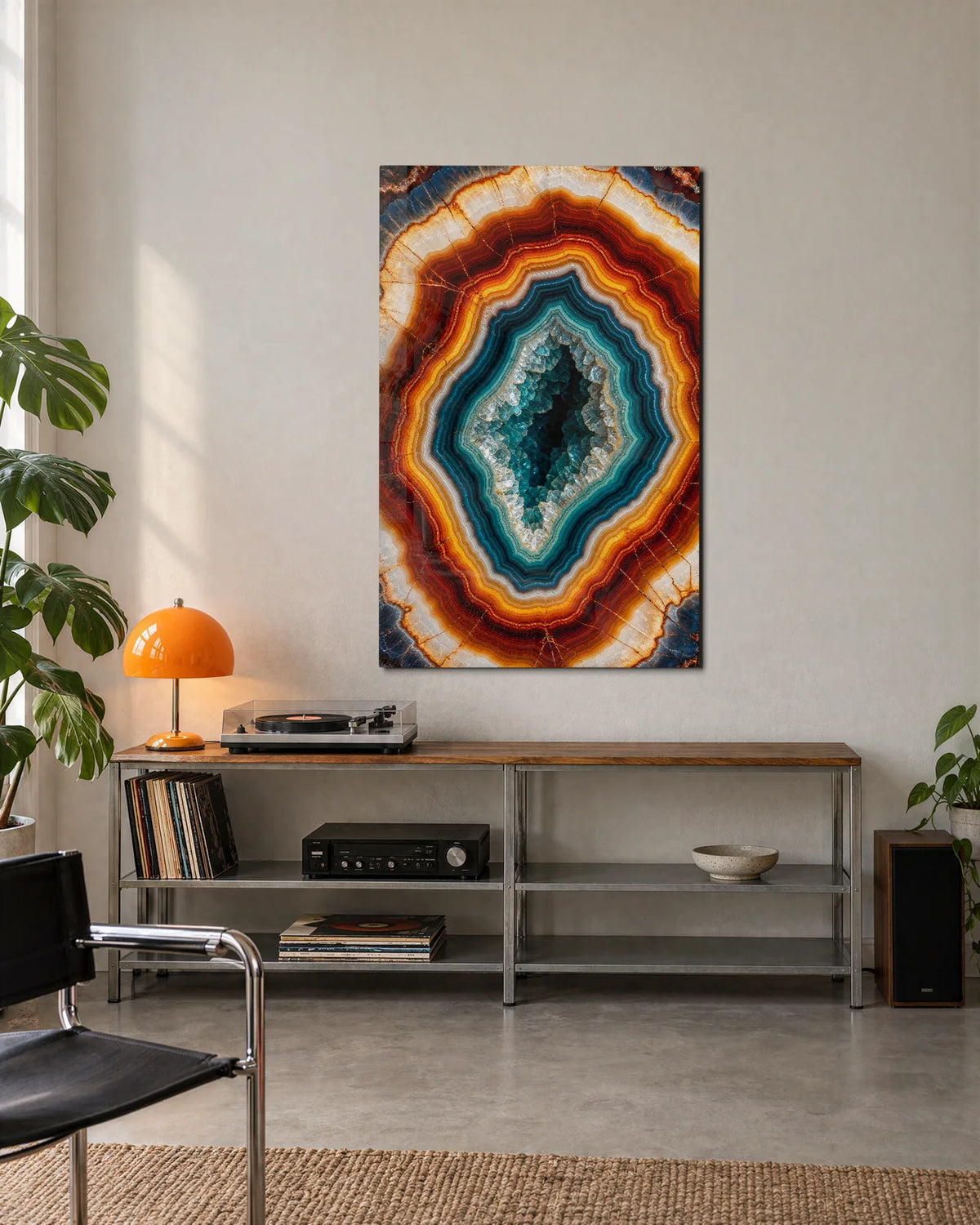 Inside the Geode — shown in a living space
