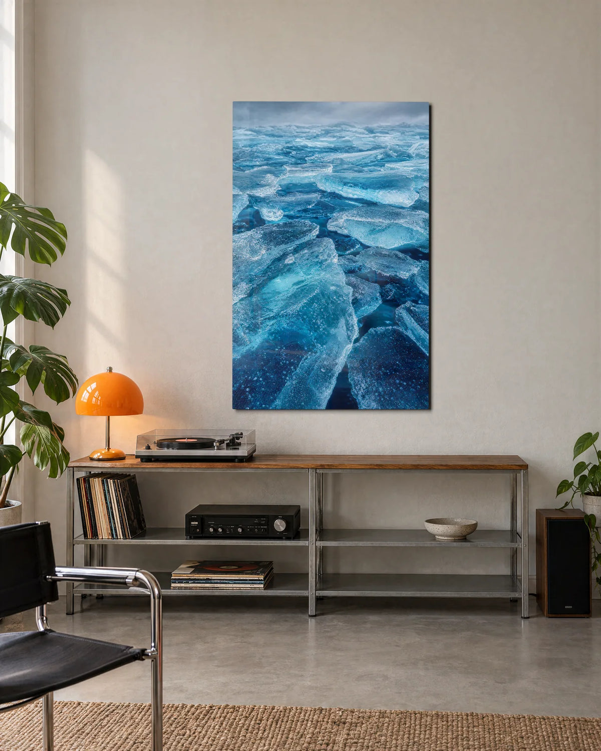 Blue Ice Field — shown in a living space