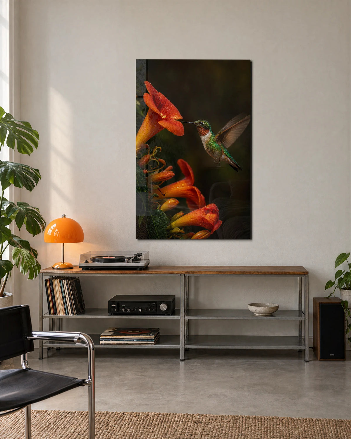 At the Orange Flower — shown in a living space