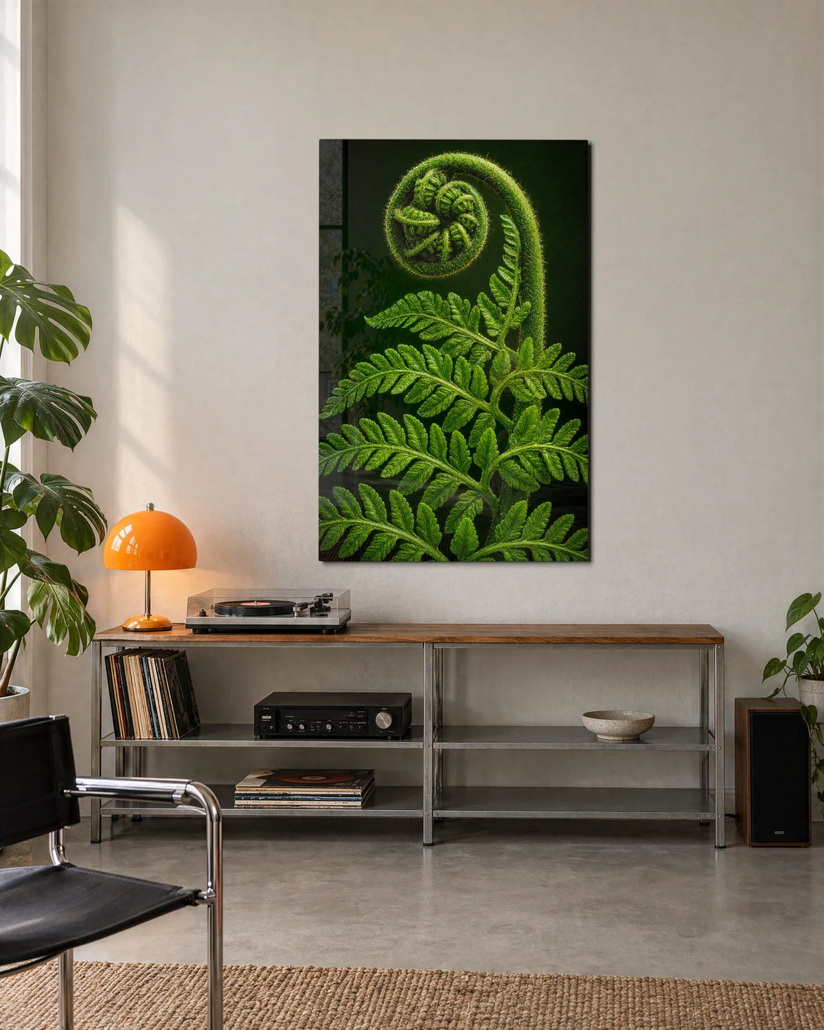 Fern Unfolding — shown in a living space