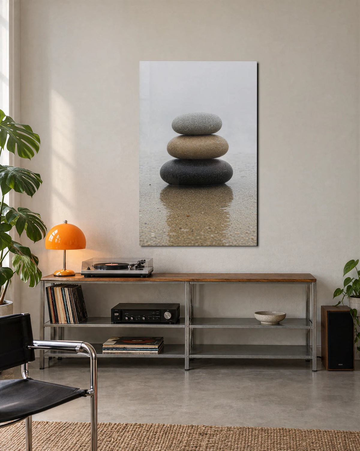 Three Stones Still — shown in a living space