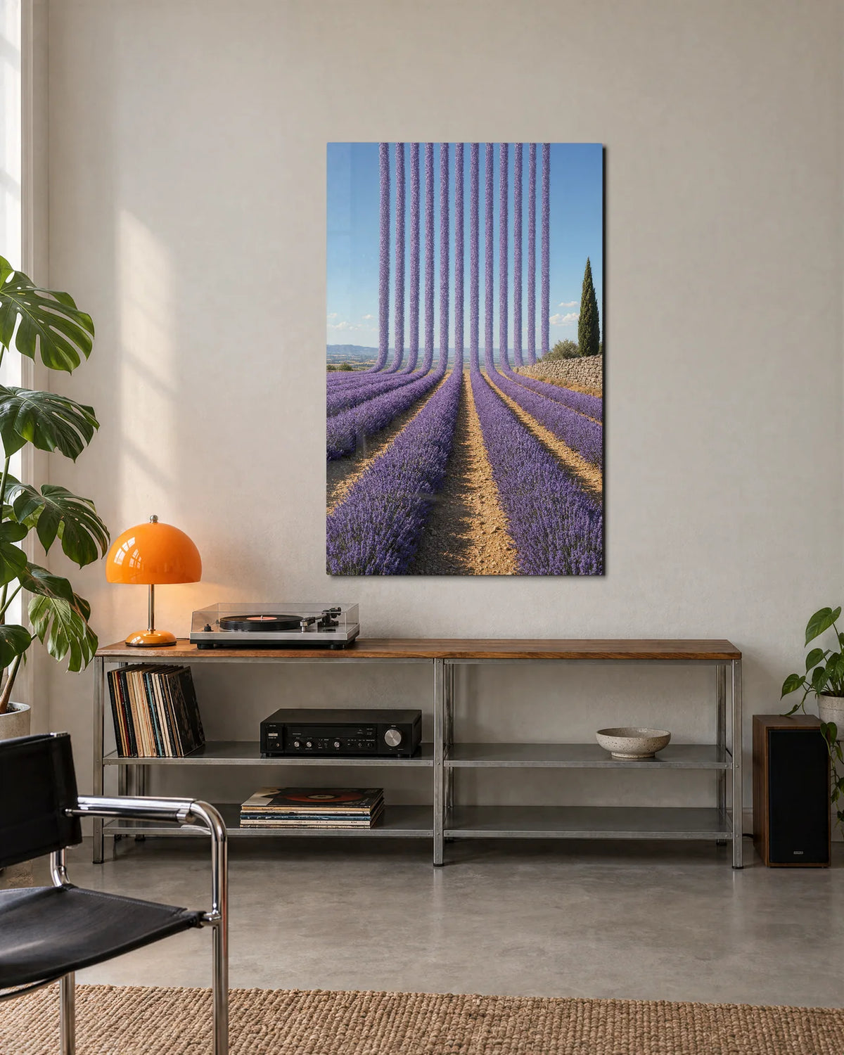Lavender into the Sky — shown in a living space