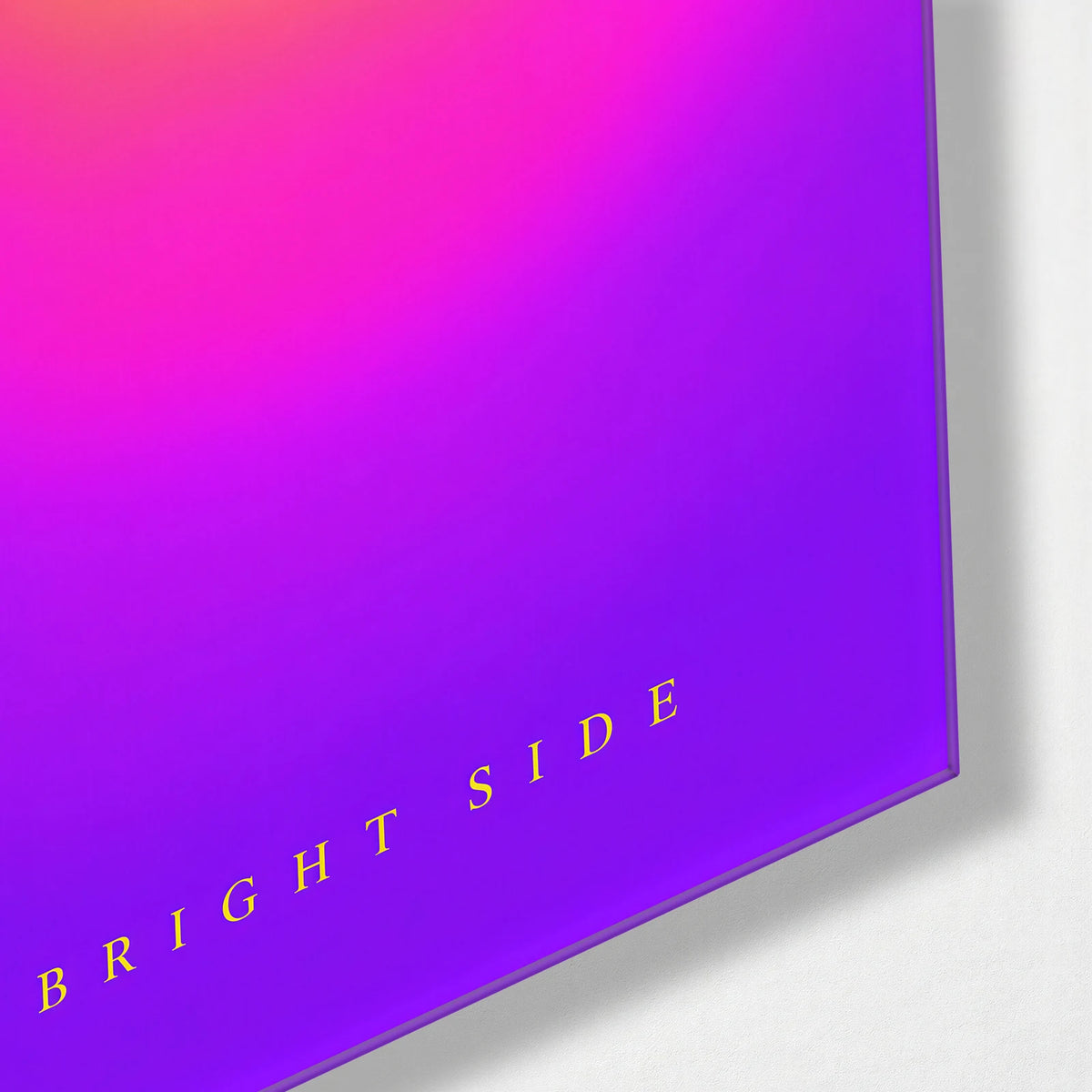 Bright Side — corner detail of glass wall art