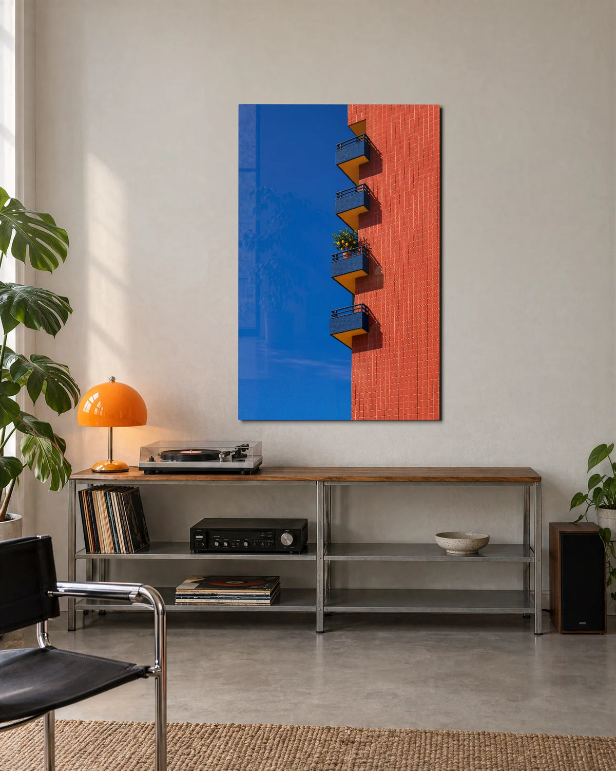 Balconies Against Blue — shown in a living space