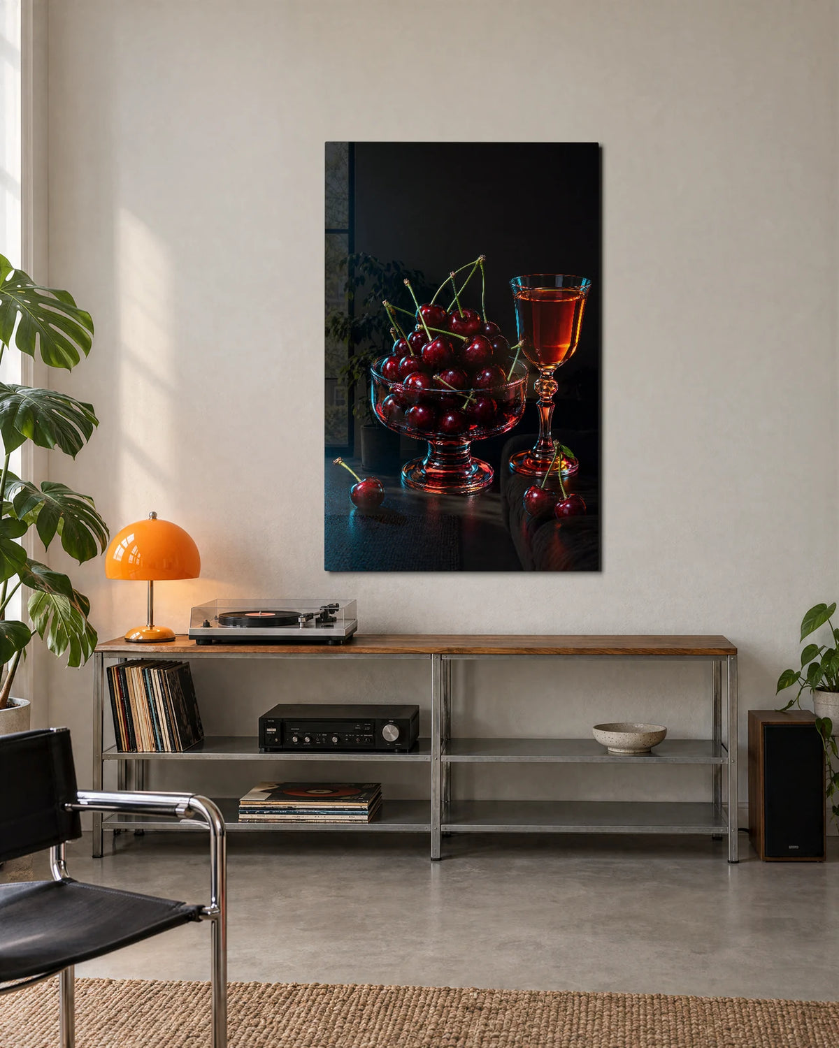 Cherries after Hours — shown in a living space