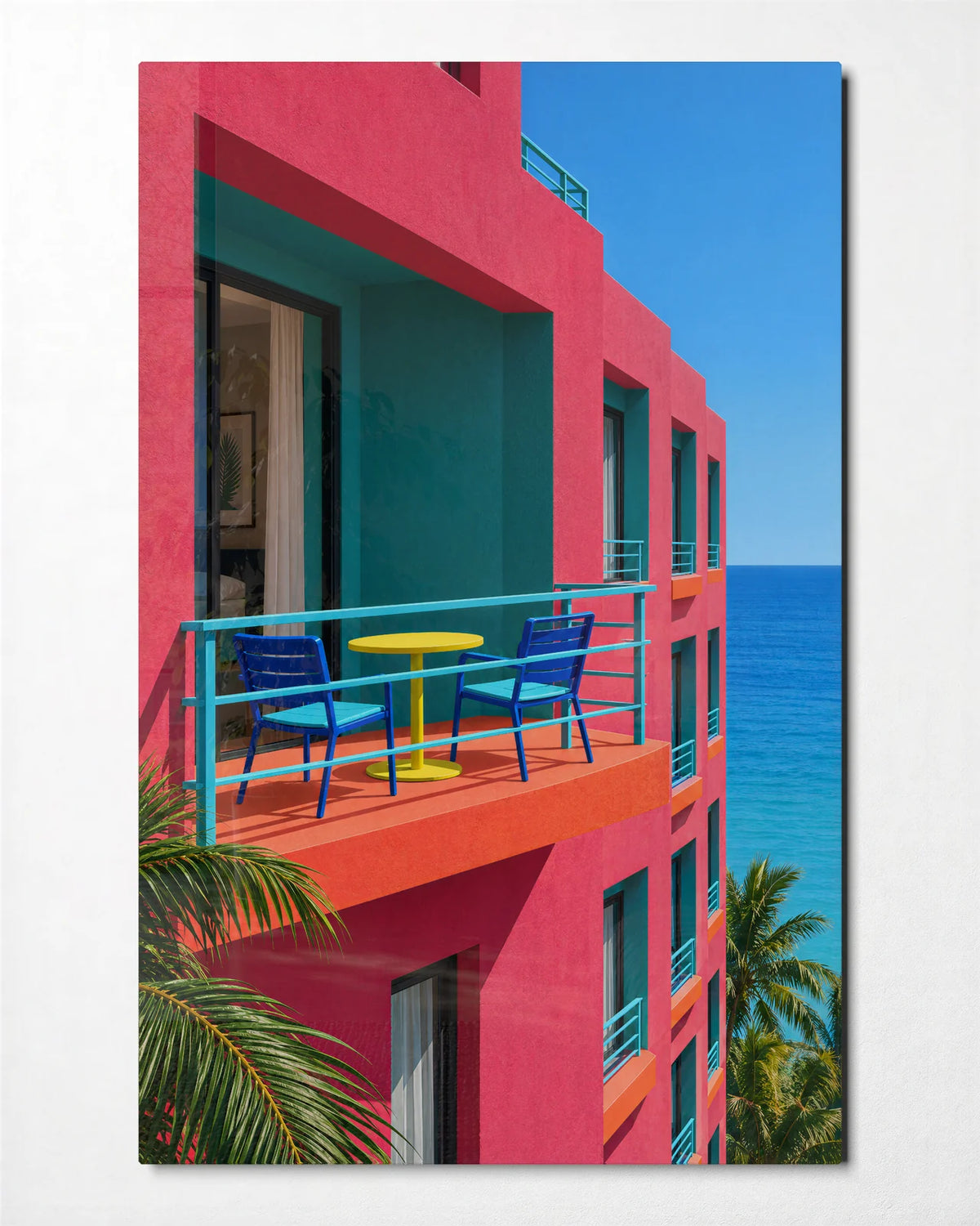 Room for the Sea — front view of glass wall art