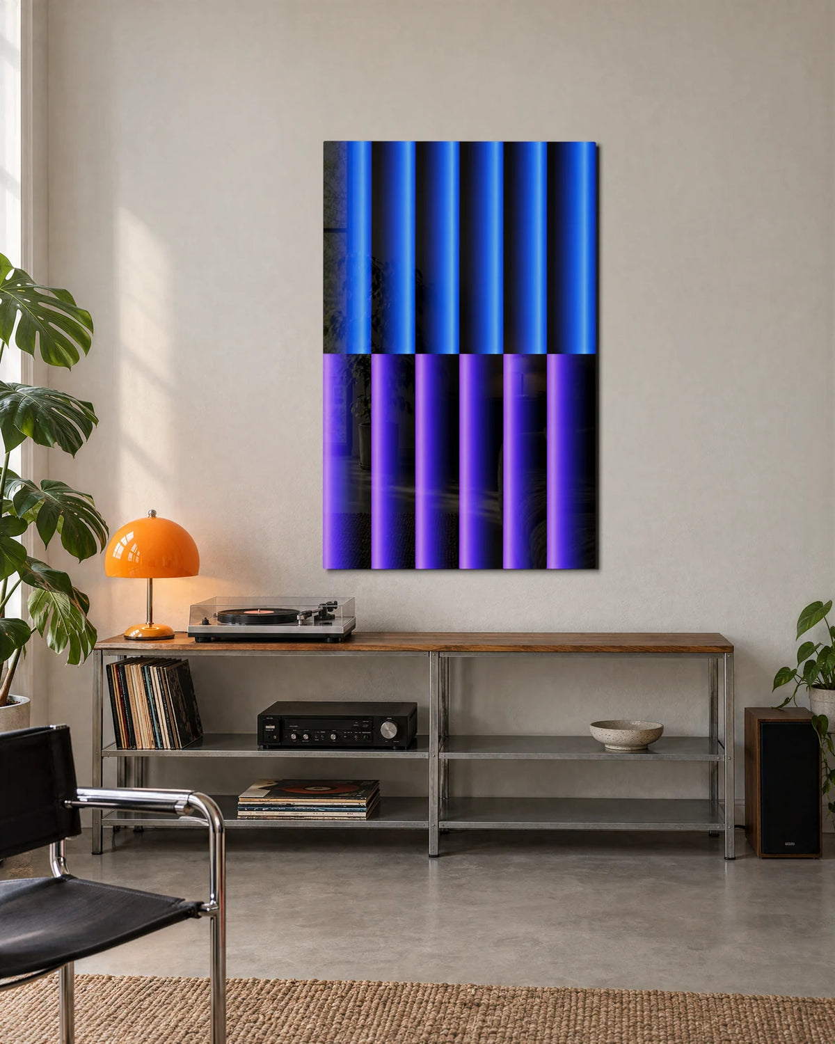 Blue Violet Rhythm — shown in a living space