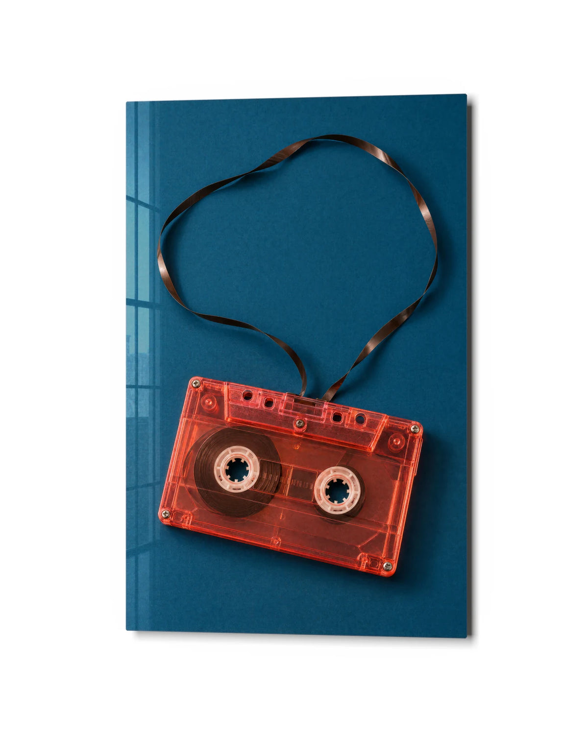 Tape with a Heart — studio view of glass wall art