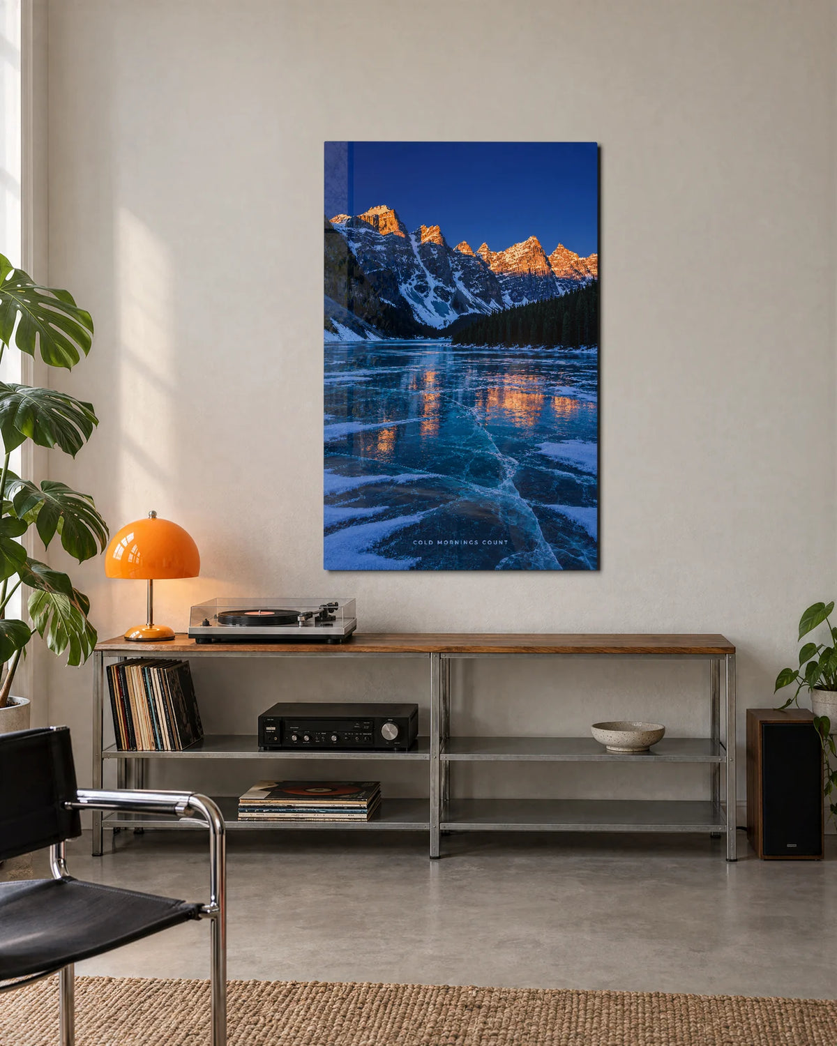 First Light on Ice — shown in a living space