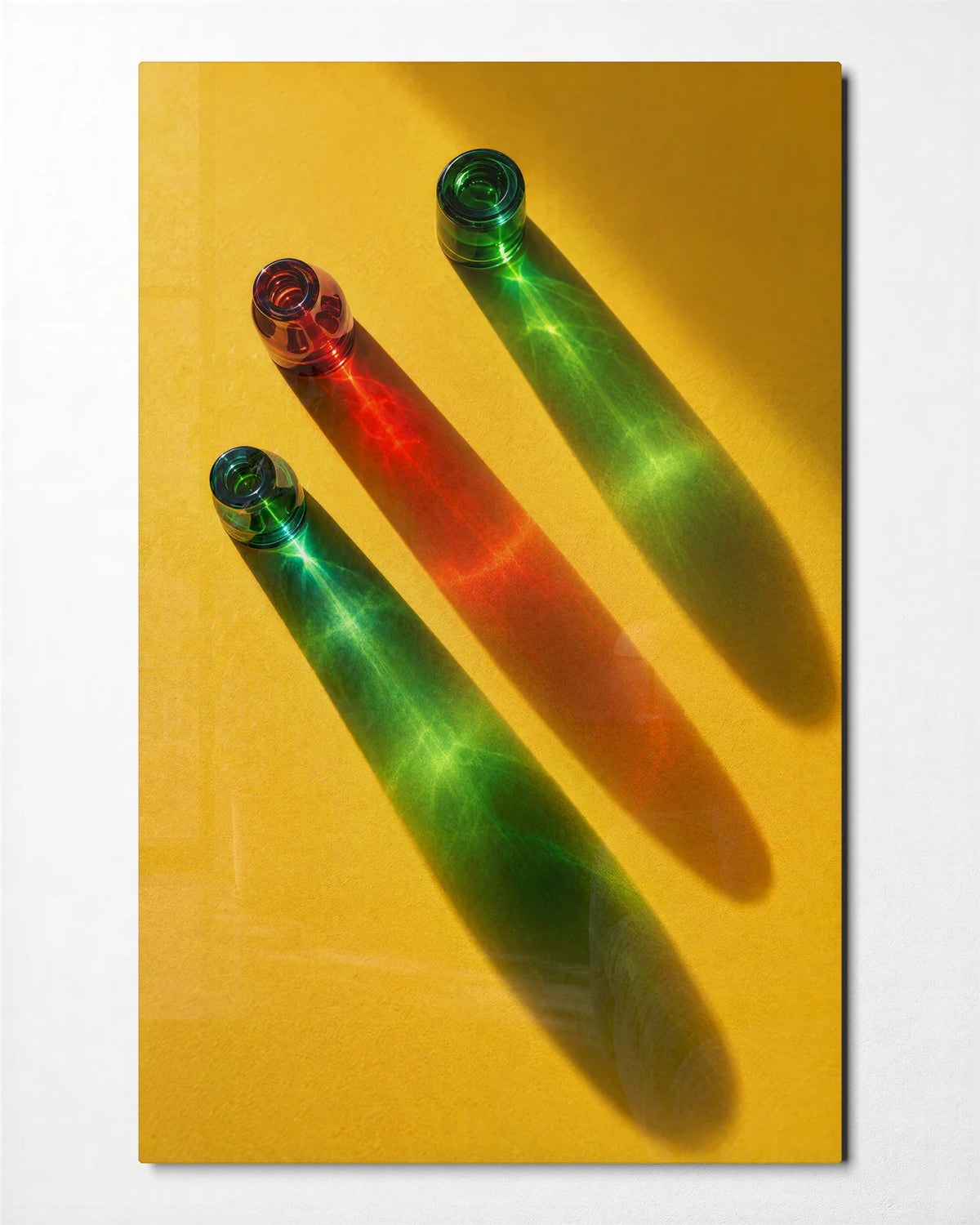 Colour Cast — front view of glass wall art