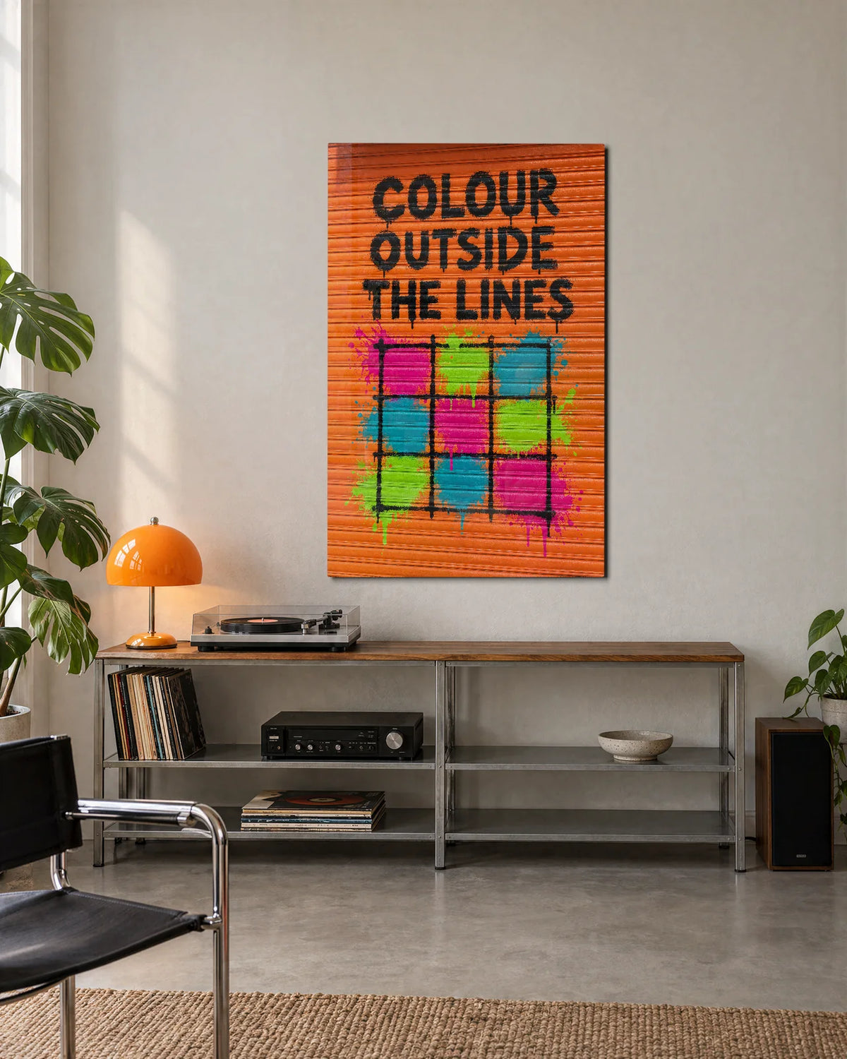 Colour Outside the Lines — shown in a living space