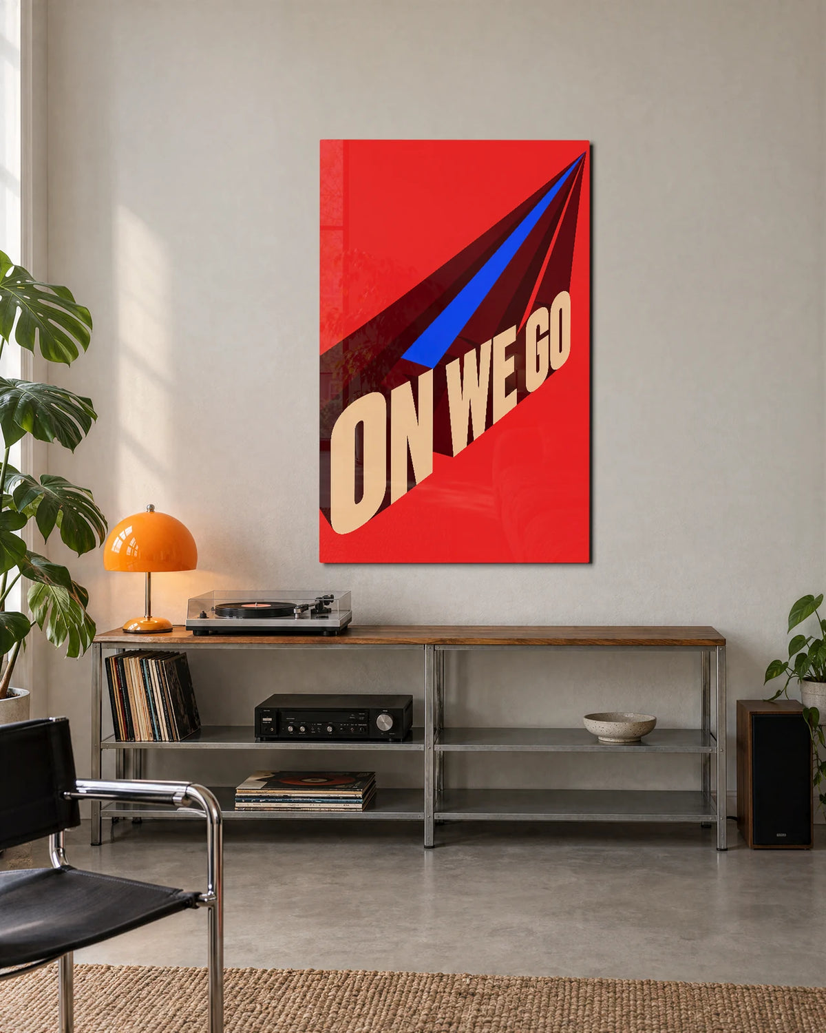 On We Go — shown in a living space