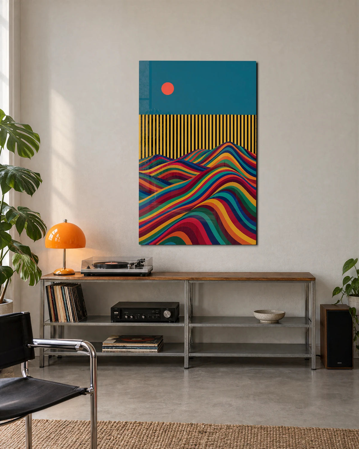 Hills in Stripes — shown in a living space