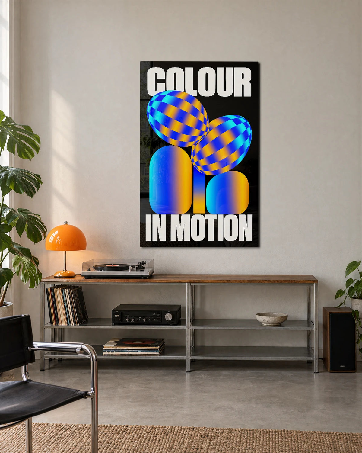 Colour in Motion — shown in a living space