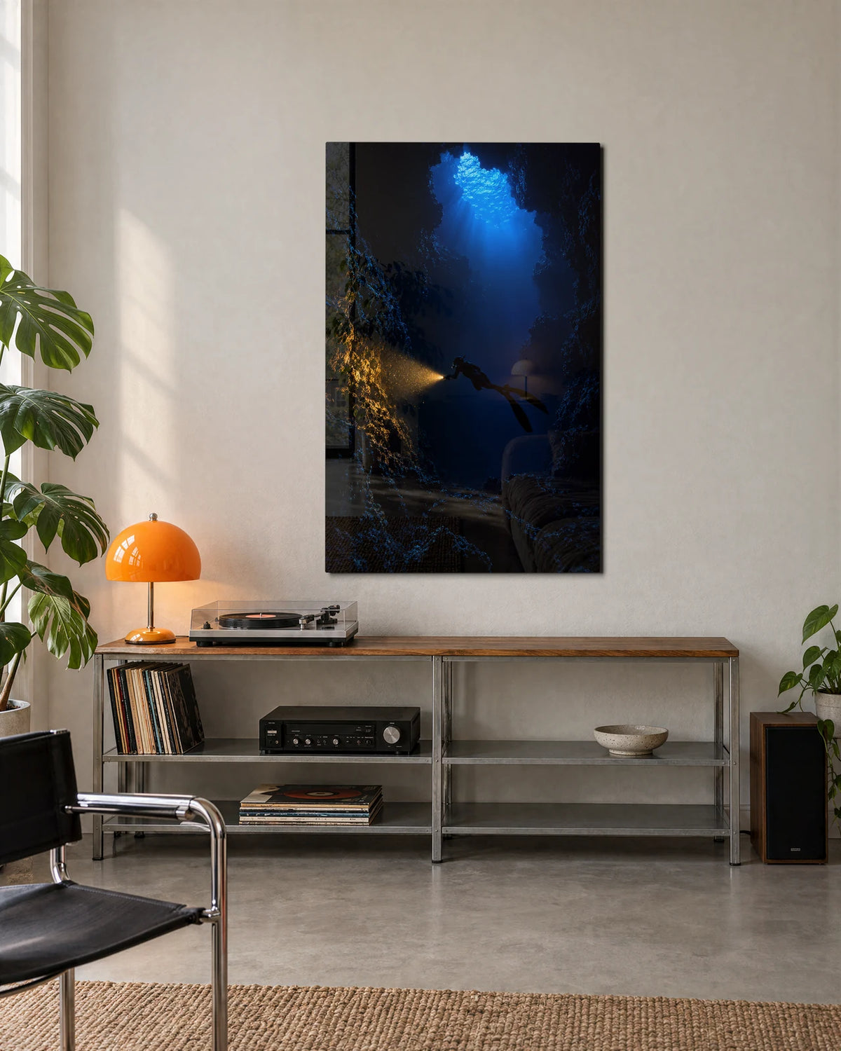 A Light in the Cave — shown in a living space