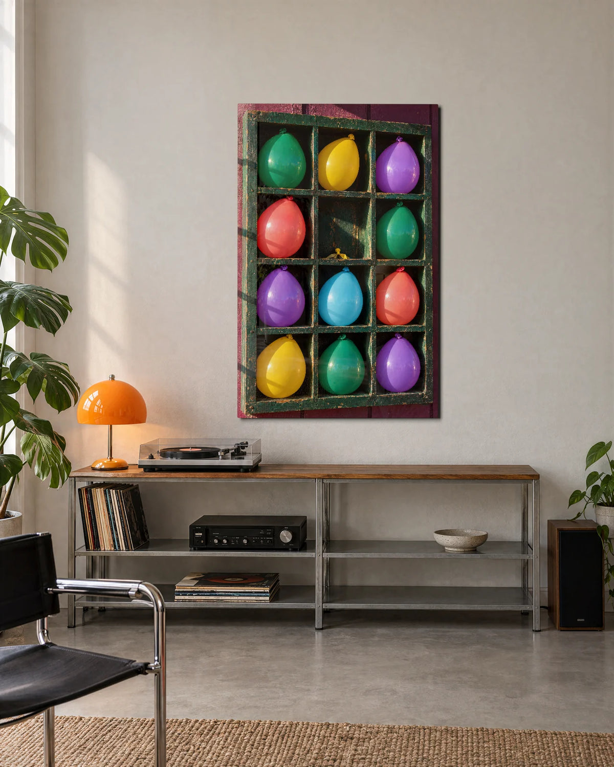 One Balloon Missing — shown in a living space