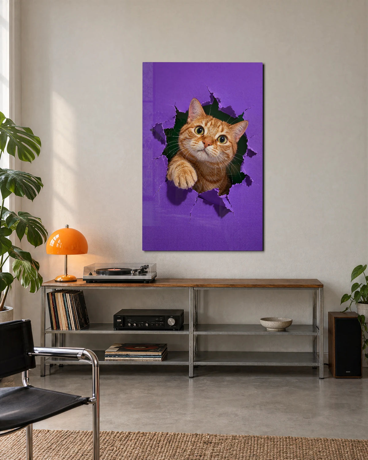 Just Popping In — shown in a living space