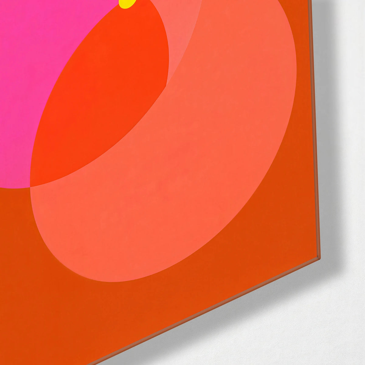 Another Bright Idea — corner detail of glass wall art