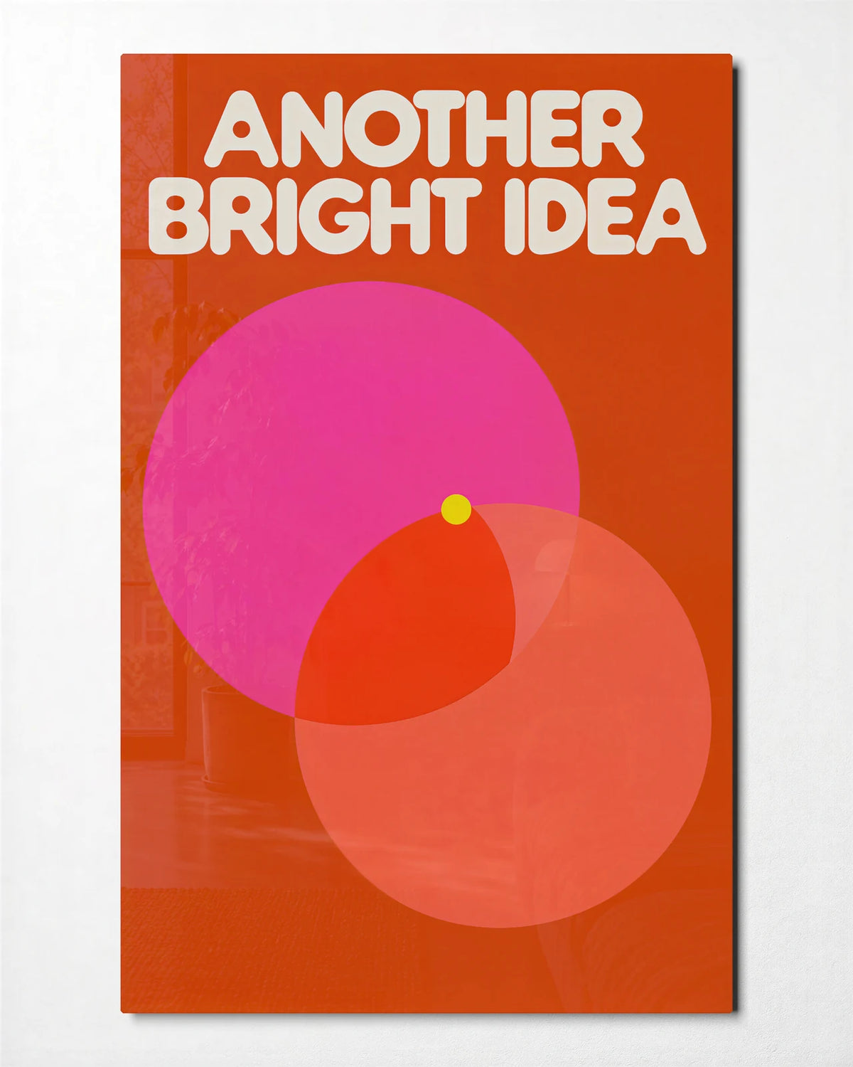 Another Bright Idea — front view of glass wall art