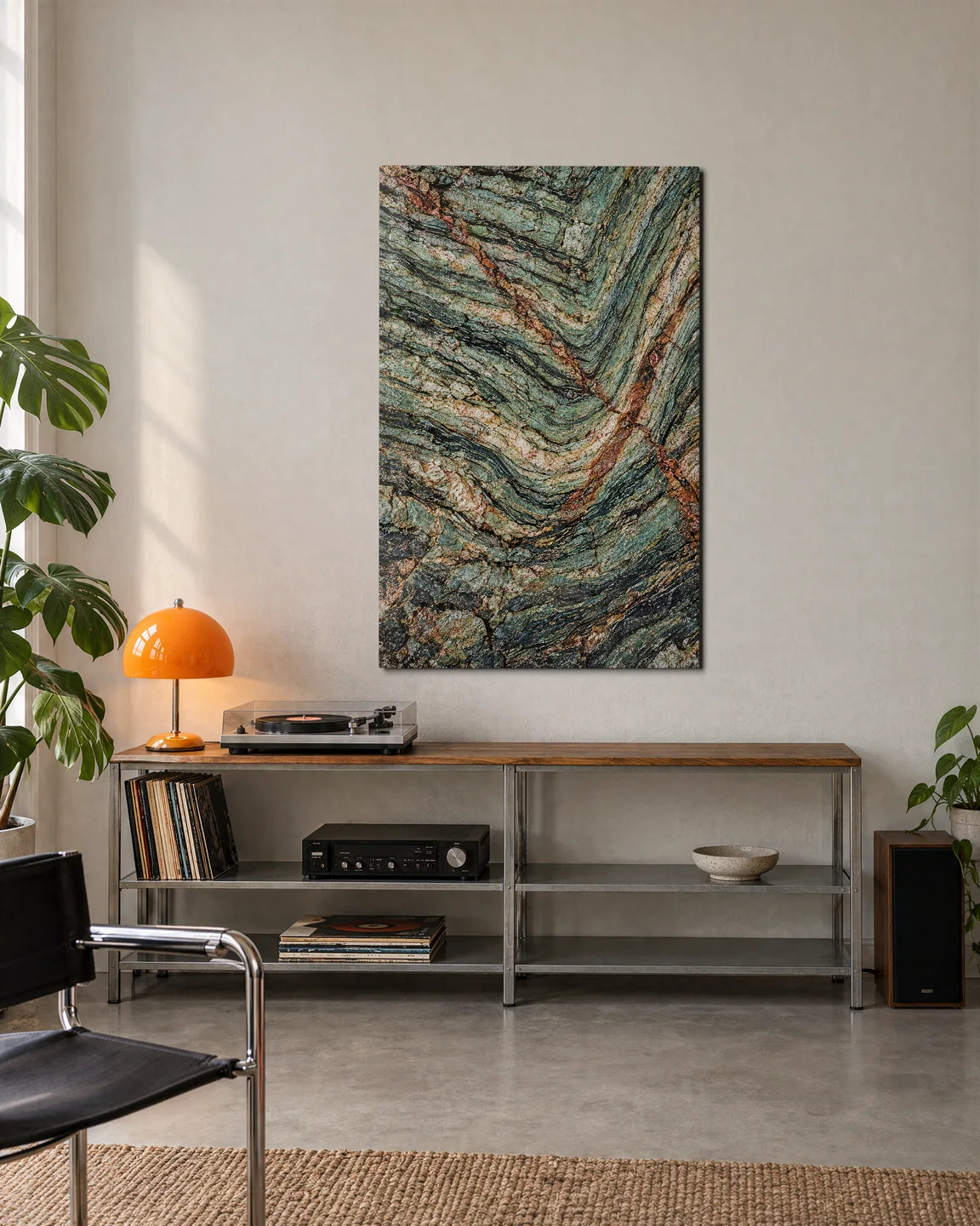 Lines in the Rock — shown in a living space