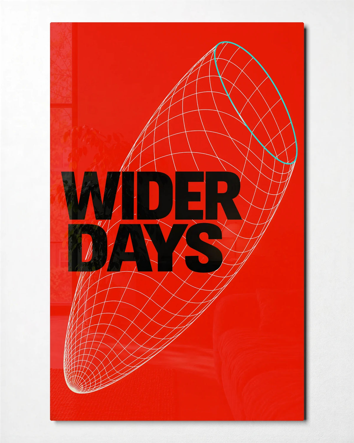 Wider Days — front view of glass wall art