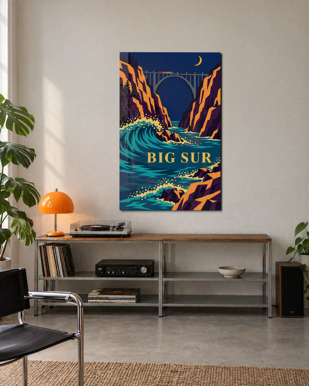 Big Sur after Dark — shown in a living space