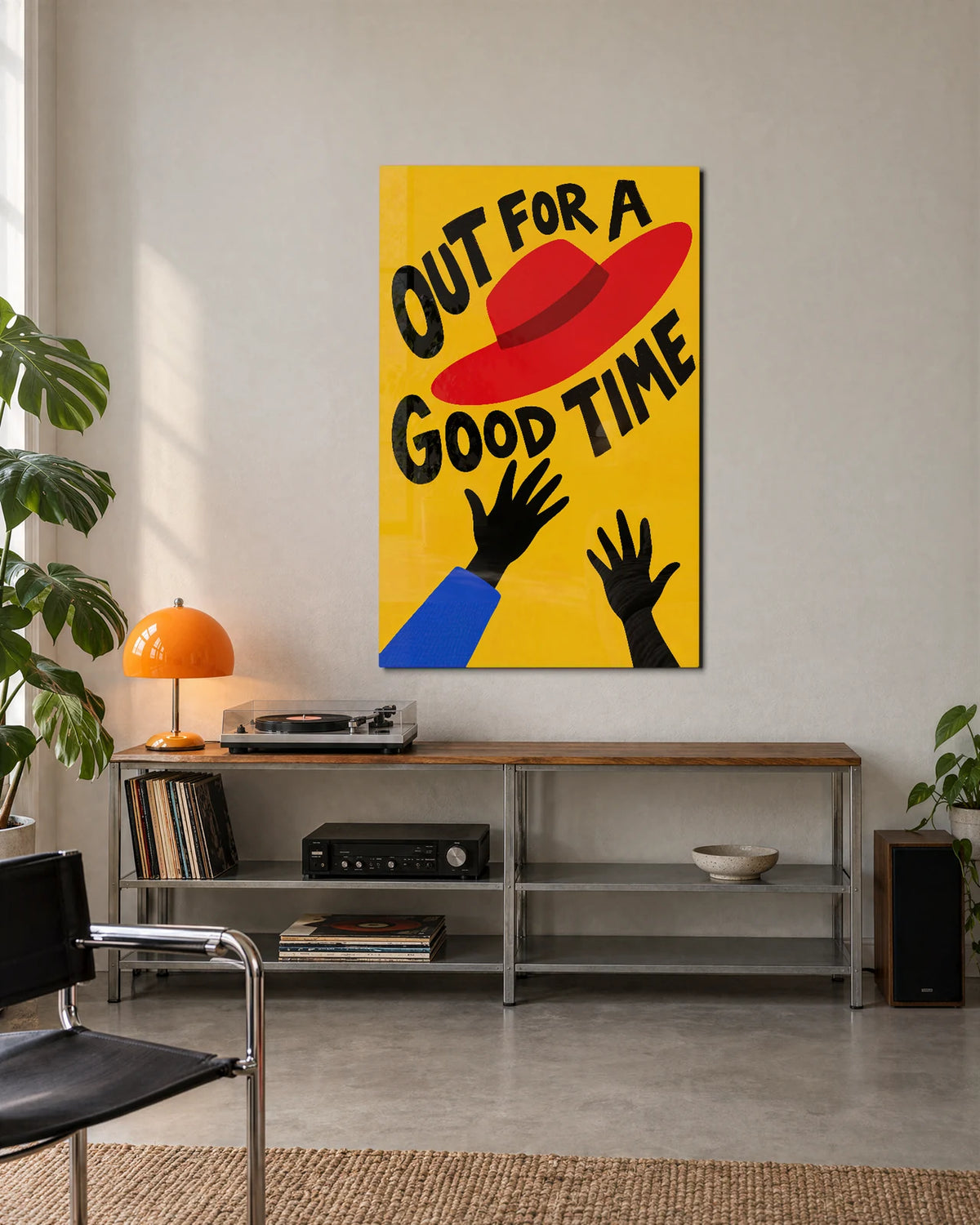 Out for a Good Time — shown in a living space