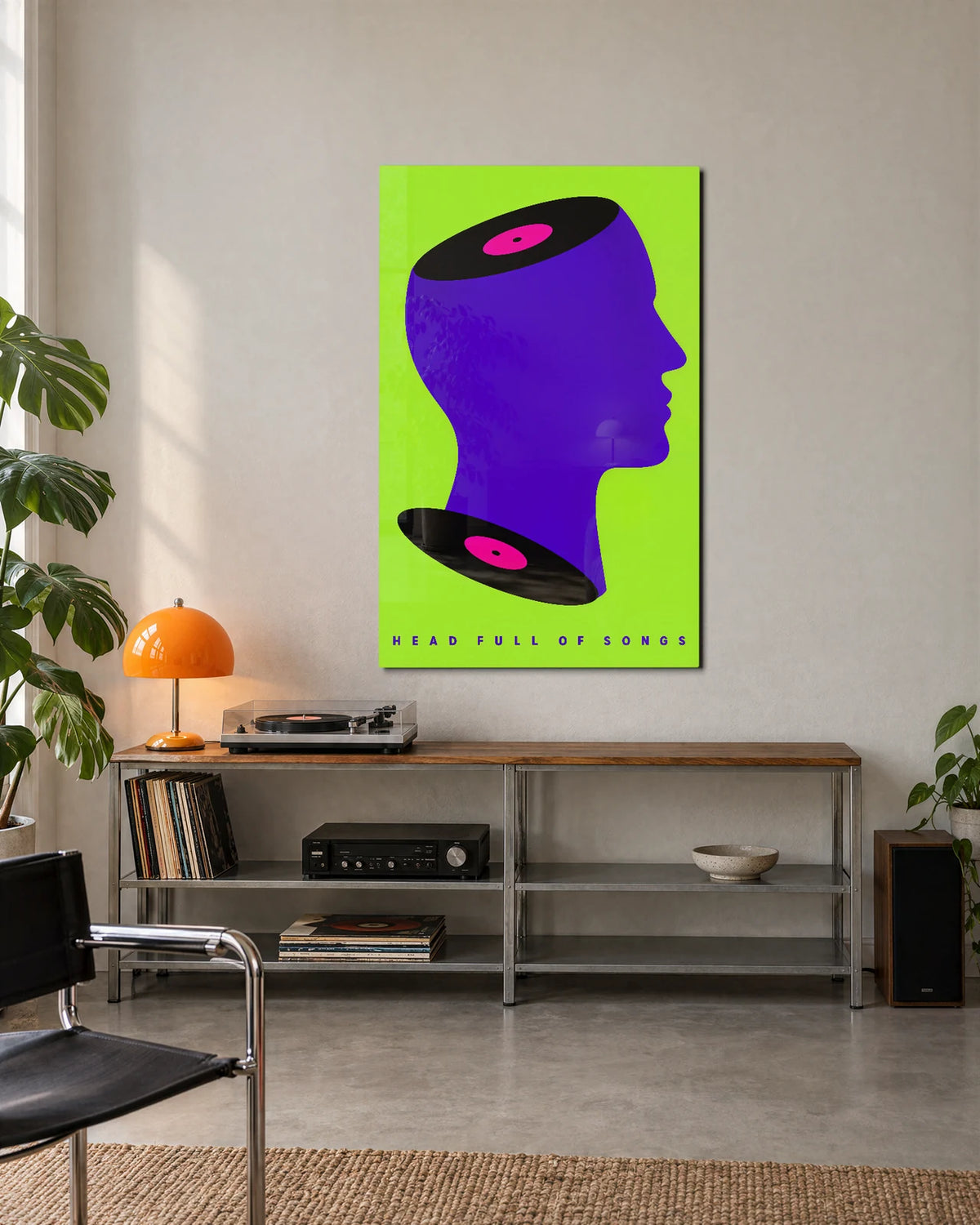 Head Full of Songs — shown in a living space