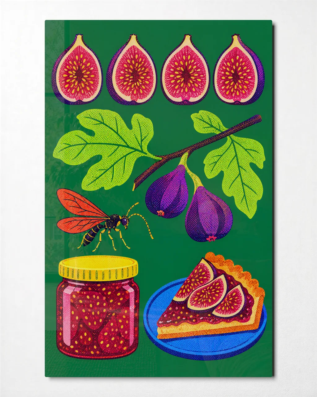 A Fig Story — front view of glass wall art