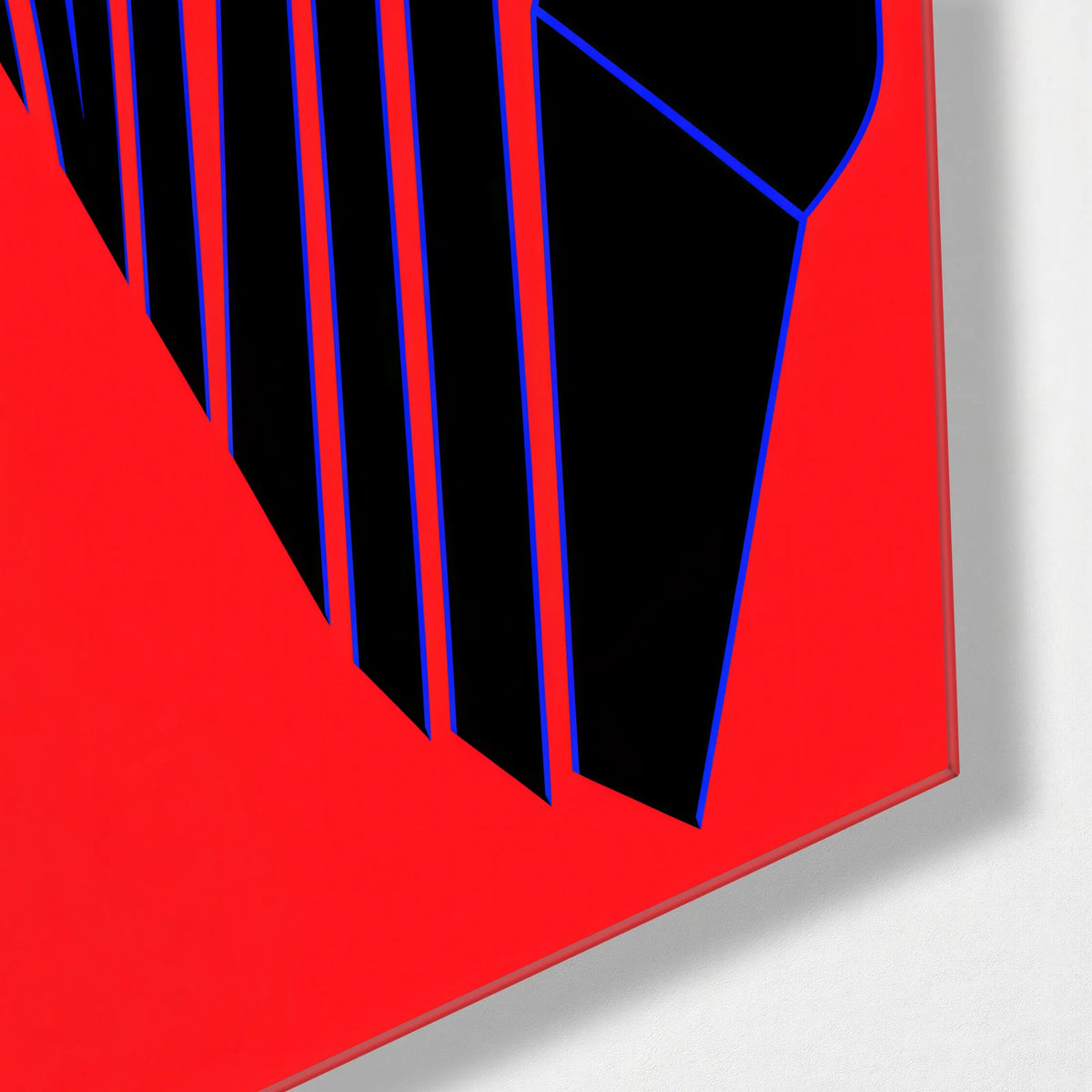 Onward in Perspective — corner detail of glass wall art