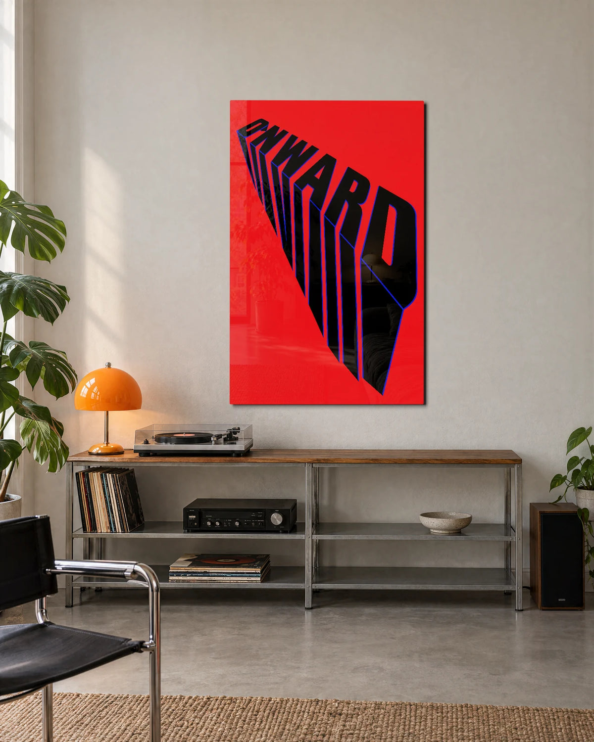 Onward in Perspective — shown in a living space