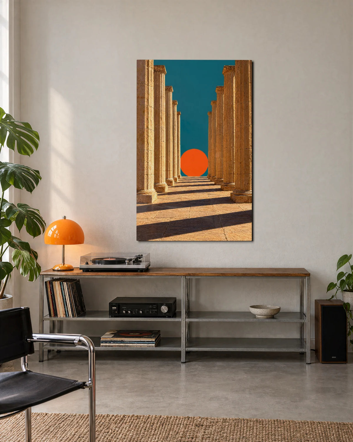 Sun between the Columns — shown in a living space
