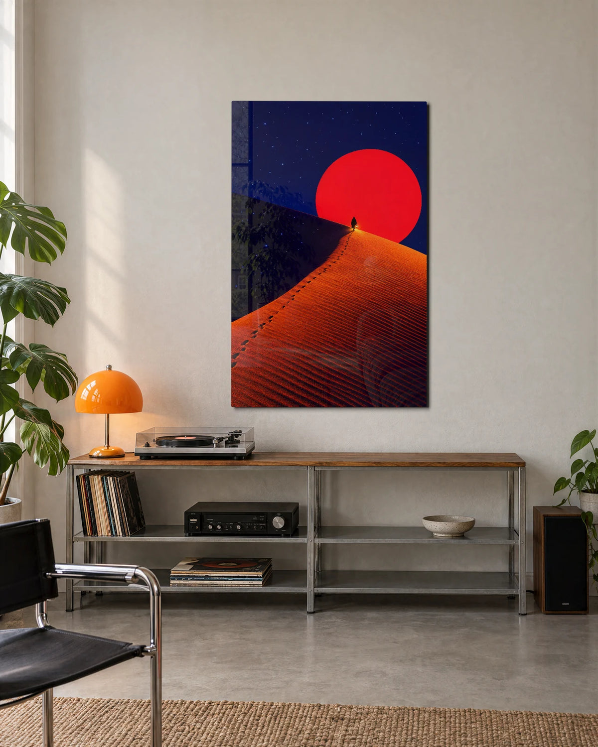 Footsteps to Red — shown in a living space