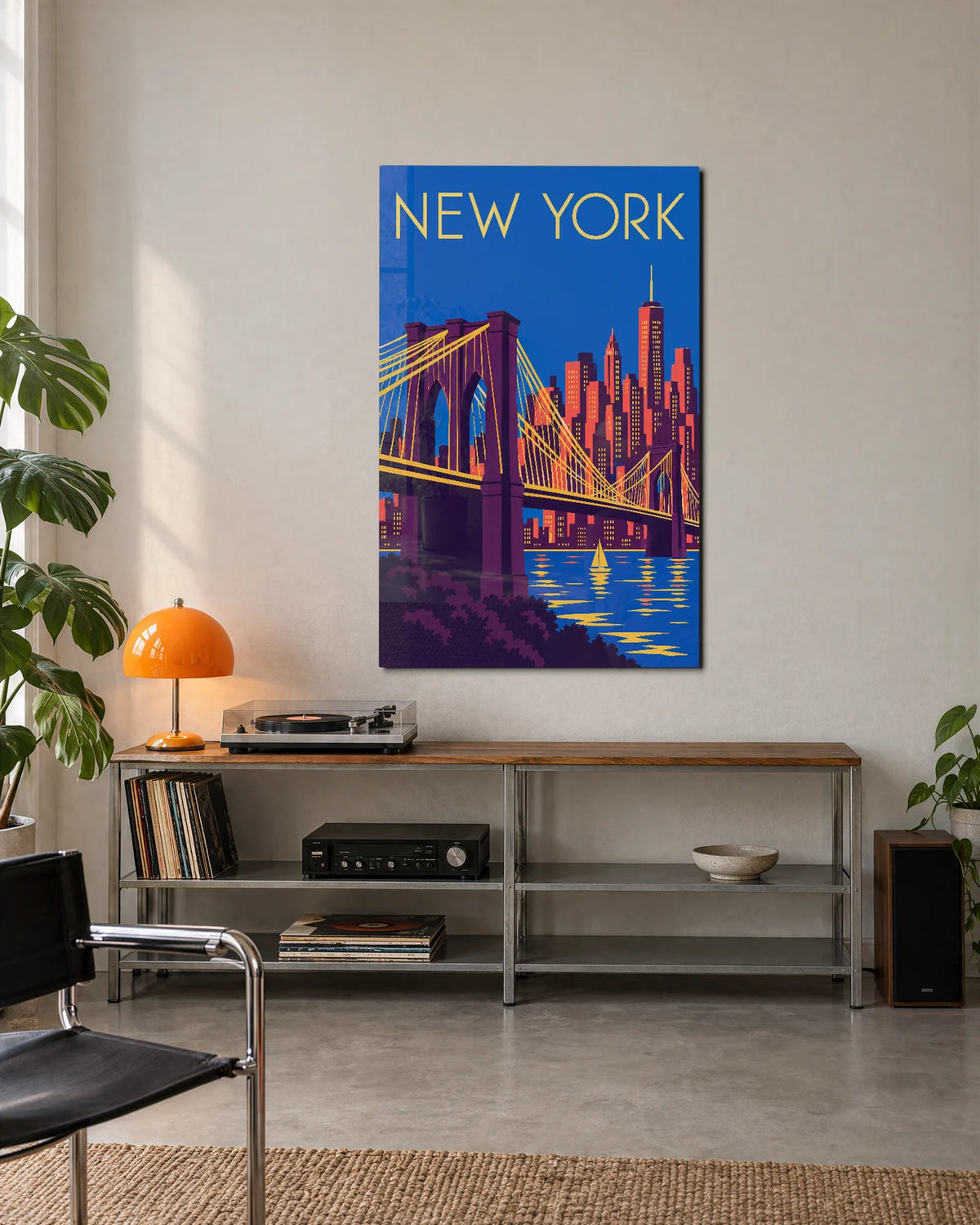 New York at Dusk — shown in a living space