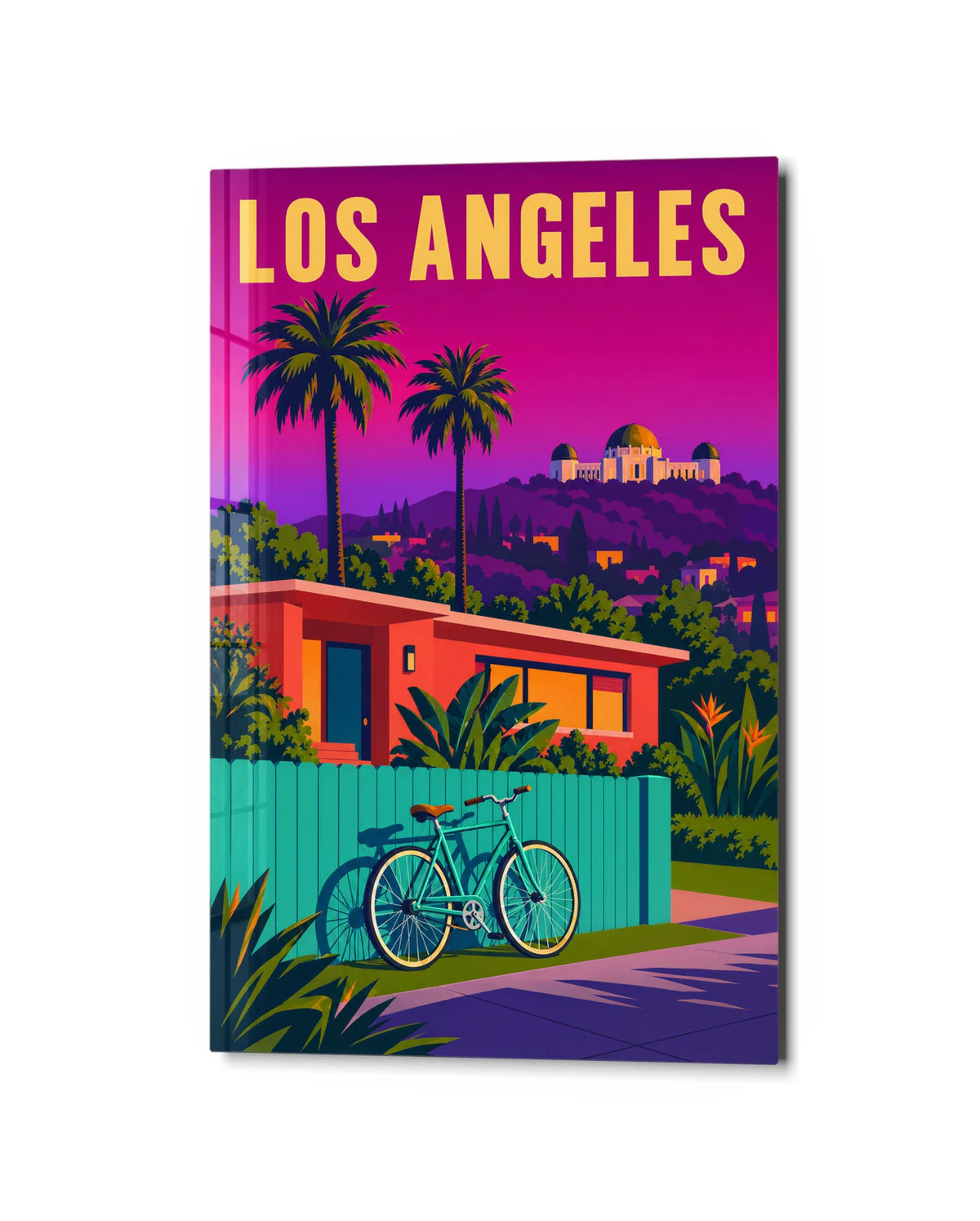 Los Angeles Afternoon — studio view of glass wall art