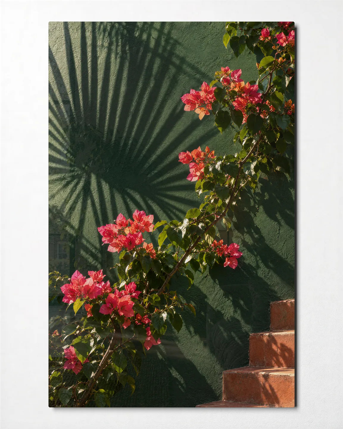 Shadow in Bloom — front view of glass wall art