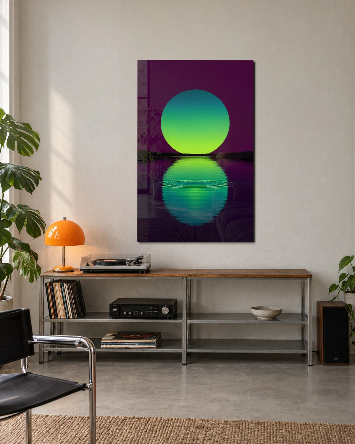 Green Moon Water — shown in a living space