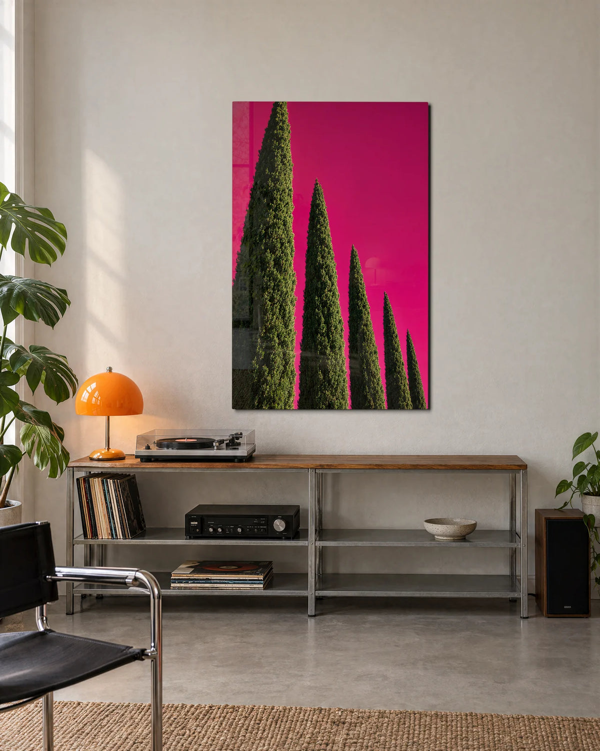 Cypress in Pink — shown in a living space