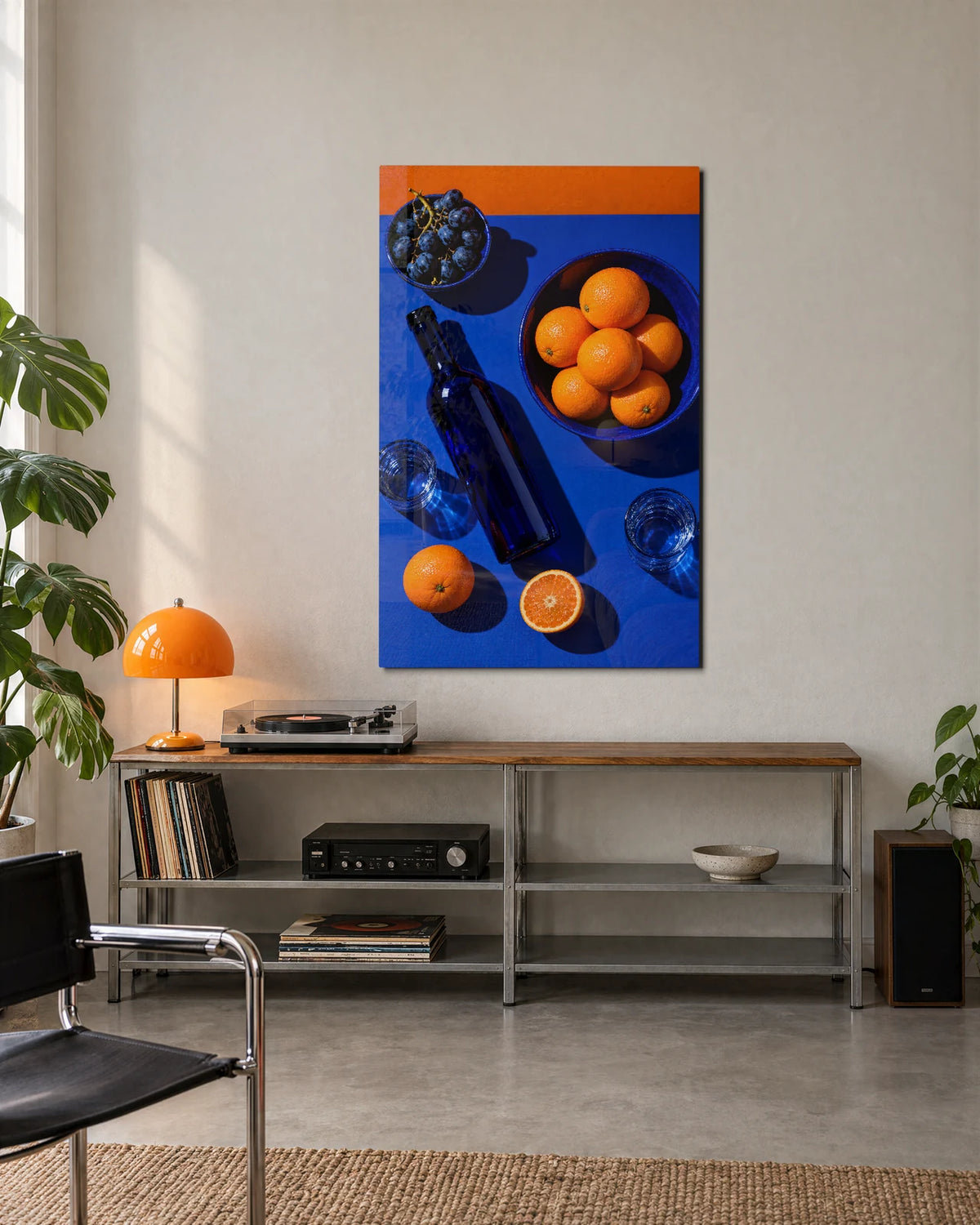 Oranges at the Table — shown in a living space