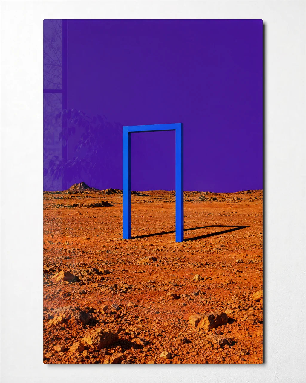 A Door in the Desert — front view of glass wall art