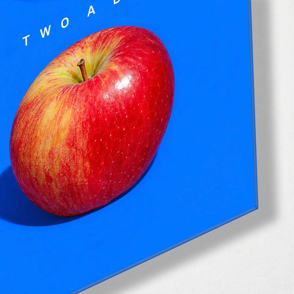 Two a Day — corner detail of glass wall art