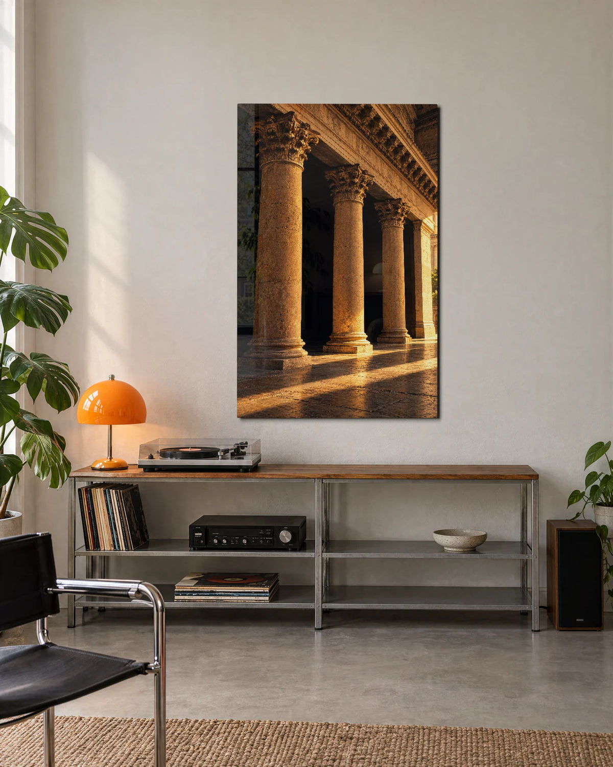 Columns in Evening Light — shown in a living space