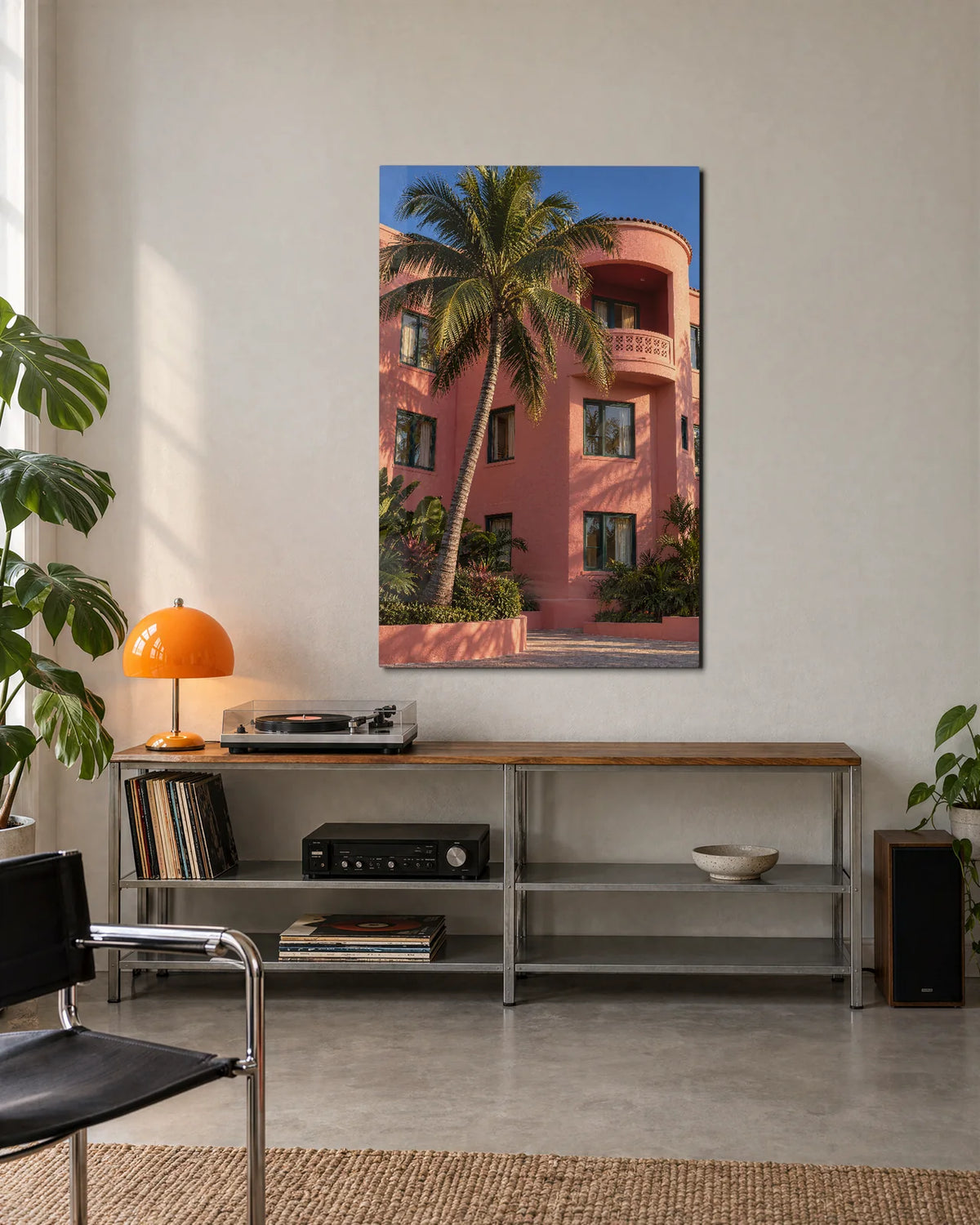 Palms at the Pink House — shown in a living space