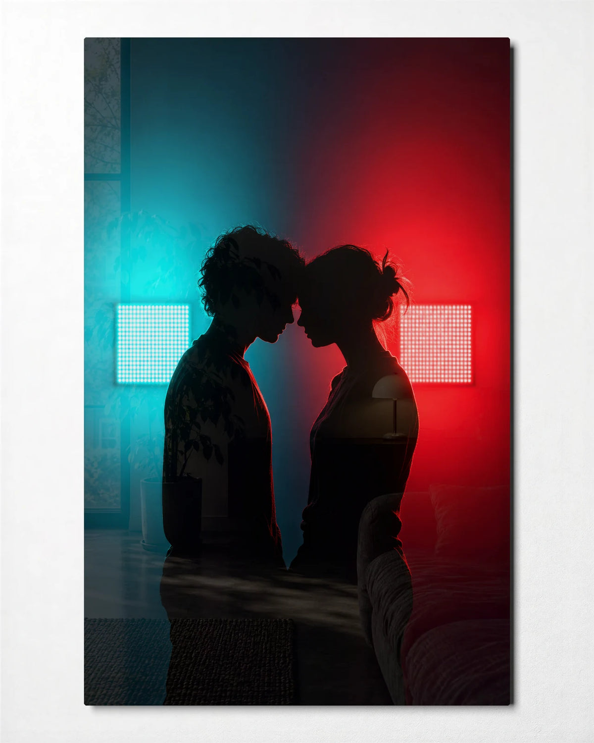Where Colours Meet — front view of glass wall art