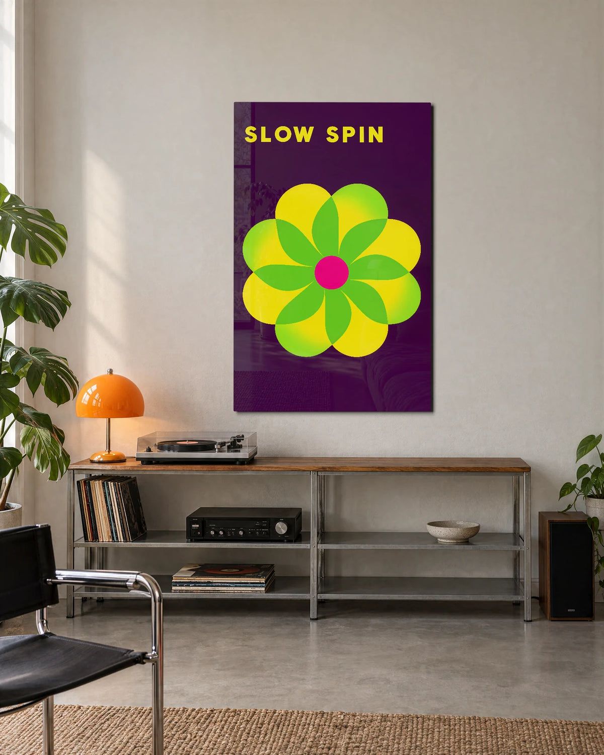 Slow Spin — shown in a living space