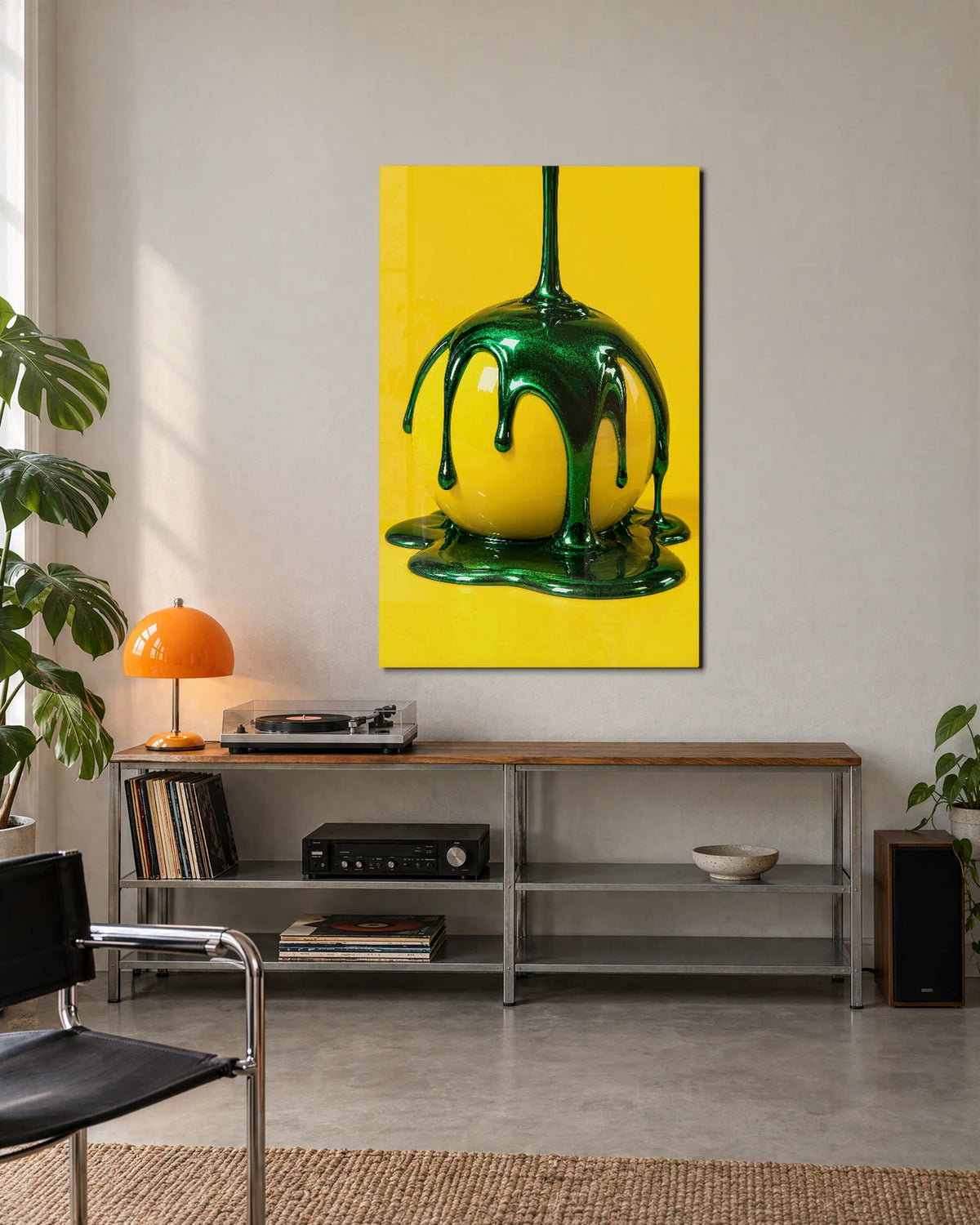 Green Over Yellow — shown in a living space