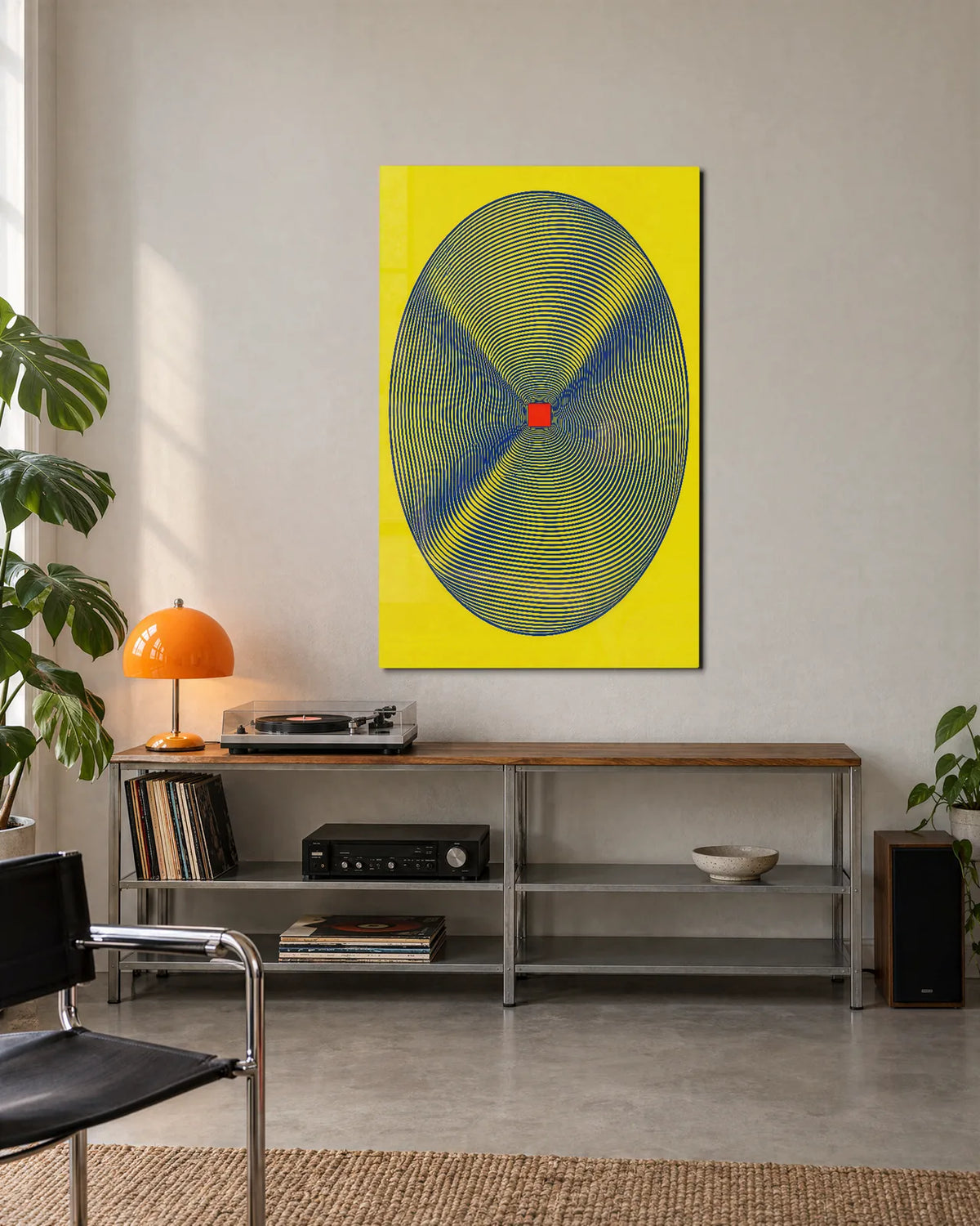Around a Red Square — shown in a living space